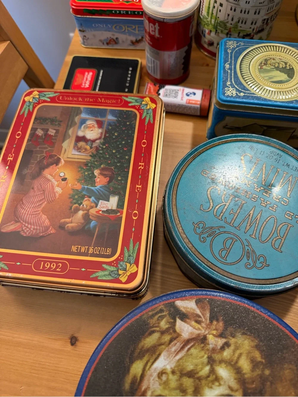 Vintage Advertising Tin Can Box Lot of 35 Hershey, Pepsi, Nestle, Planters GOOD